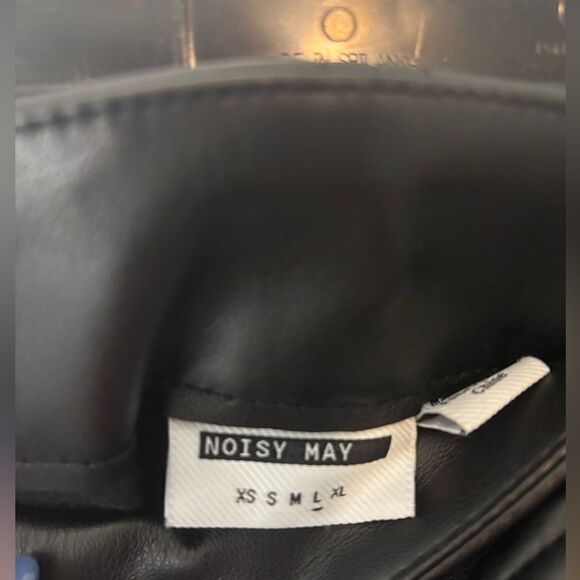 Noisy May Paula Cargo Faux Leather Midi Skirt size large NWOT - Picture 5 of 6